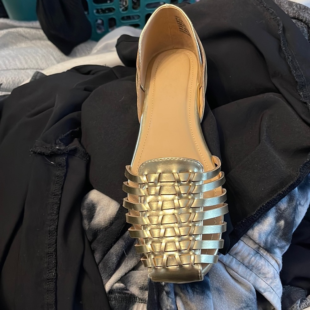 Gold new shoes